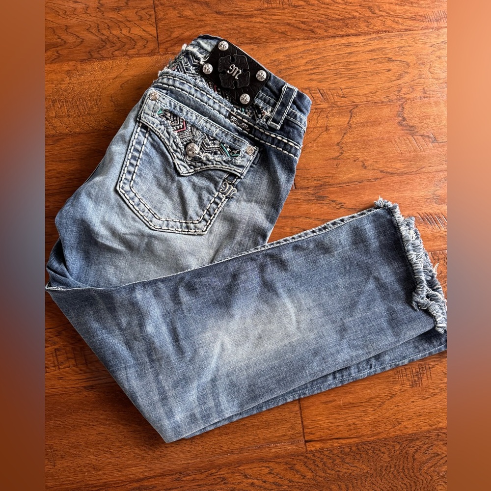 Miss‎ Me Rhinestone and Embroidery Jeans